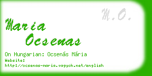 maria ocsenas business card